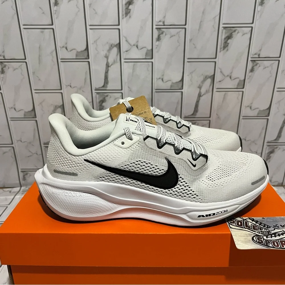 New Nike Air Zoom Pegasus 41 Running Training Gym Shoes Womens White Black - Picture 1 of 11